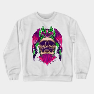 Owl and Skull Crewneck Sweatshirt